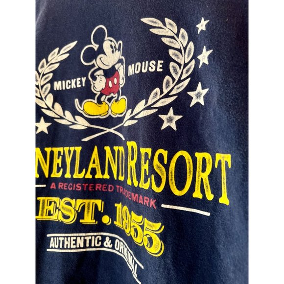 Disneyland Resort Mickey Mouse T-Shirt Crew Neck Short Sleeve Blue Graphic Med - Picture 9 of 13